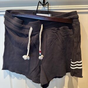 SOL ANGELES Ladies Women’s Size XS Black White Stripes Drawstring Shorts